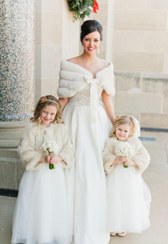 Winter dress and little girls